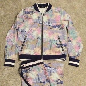 Colorful Animal Print Tracksuit